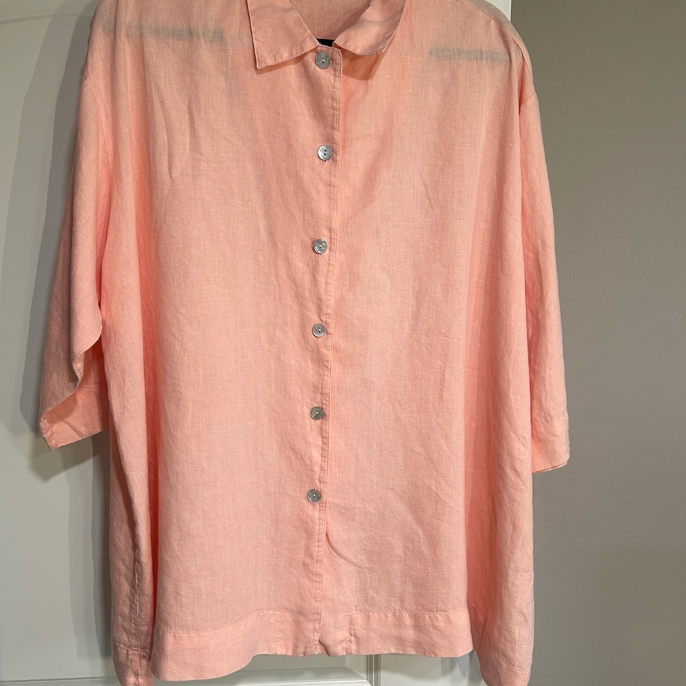 Bryn Walker Linen Blouse Sz Large